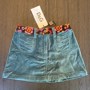 Dolce & Gabbana Junior | Seventies Style Blue Skirt